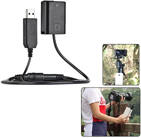 STUDIOMATE Dummy Battery NP-FW50 with USB Cable for Sony Cameras FW50