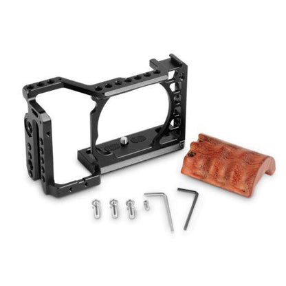 SmallRig Camera Cage with Wooden Handgrip Grip Kit for Sony A6500 2097