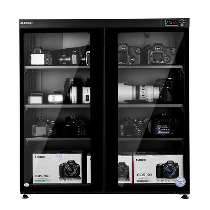 Andbon AD-250S Dry Cabinet Box Storage 250L Digital Display Automatic Humidity Controller Double Door for Camera Gear