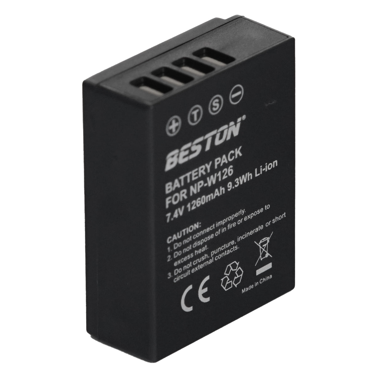 Beston 1PC NP-W126 7.4V 1260mAh 9.3Wh Li-ion Camera Battery for Fujifilm NPW126