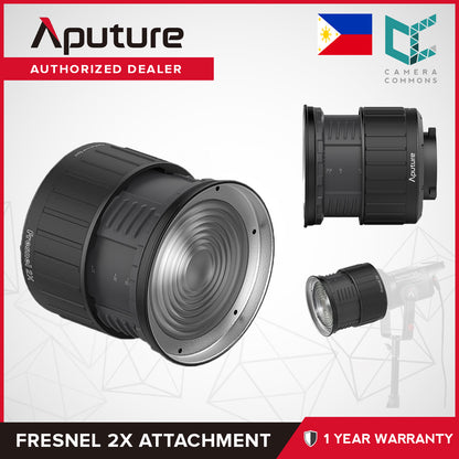 Aputure Fresnel 2X Attachment Studio Lighting Accessory 6" Lens Diameter Beam Spread Variable from 12 to 40ÃÂ°