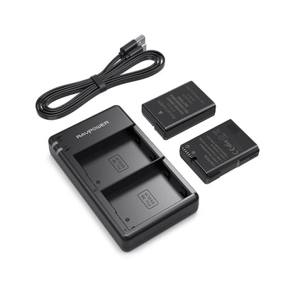 RAVPower EN-EL14 Camera Battery Charger with 2pcs Batteries Set for Nikon Cameras ENEL14