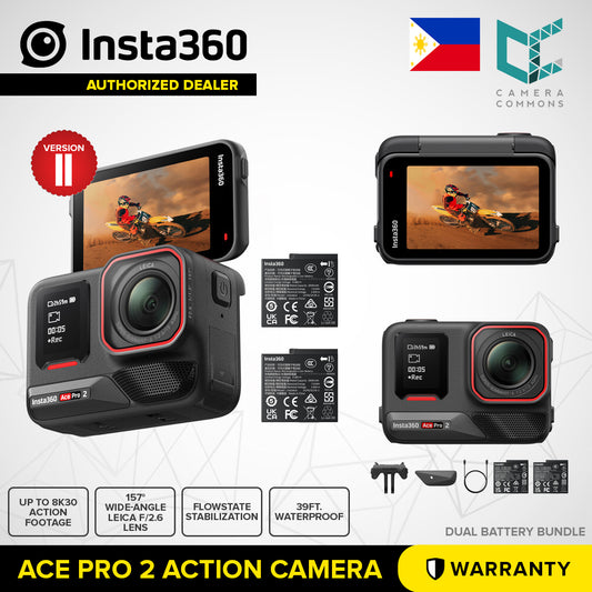 Insta360 Ace Pro 2 Waterproof Action Camera Standard Bundle 8K30fps 157ÃÂ° Wide-Angle Leica f2.6 Lens