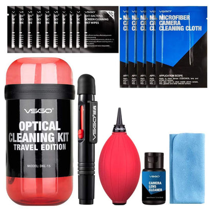 VSGO DKL-15R Travel Kit for Cleaning Lenses Air Blower Red