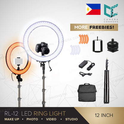 RL12 12 inches Ring Light Photographic Lighting for Photo Video Studio Vlog Beauty Photography Lamp