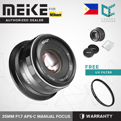 MEIKE 35mm f1.7 Lens Large Aperture Manual Focus Fixed for Nikon