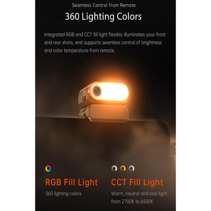 Hohem iSteady M7 Smartphone Gimbal Stabilizer Advanced Magnetic AI Tracker RGB Fill Light Remote