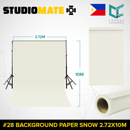 Studiomate Seamless Photography Videography Backdrop Background Paper 2.72x10m / 8.92x32 ft Studio Equipment