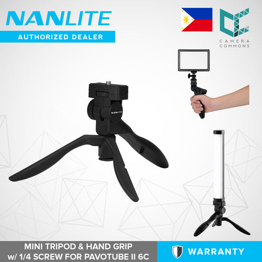 Nanlite Mini Tripod Hand Grip with 1/4"-20 Mount for PavoTube II 6C AS-MT/HG-1/4