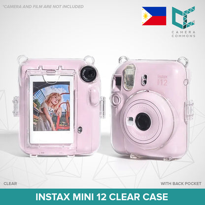 Clear Glitter Case for Fujifilm Instax Mini 11 Mini 12 Camera Transparent Protective Crystal Cover