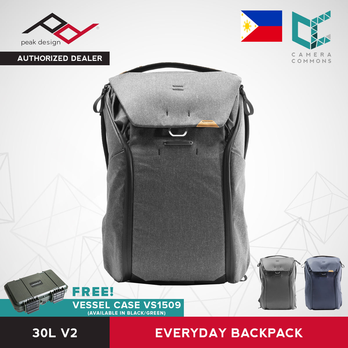 Peak Design Everyday Backpack Bag v2 30L Black Charcoal Midnight Version 2