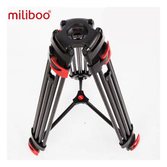 Miliboo MTT602A Professional Aluminum Video Tripod with 65mm Fluid Head and Mid-Level Spreader