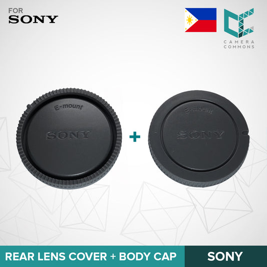 Sony Rear Lens Cover + Front Body Cap for Sony E Mount NEX Mirrorless Camera Replacement Cover