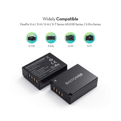 RAVPower NP-W126S Camera Battery Charger with 2pcs Batteries Set for Fujifilm Fuji Cameras NPW126S