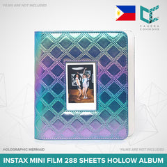 Photo Album 288 Sheets Pockets Slots Plain Colors Holographic Mermaid Diamond PU Leather for Fujifilm Instax Instant Mini Films