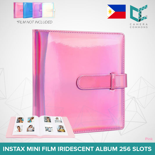 CLEARANCE Photo Album 256 Pockets Slots Iridescent Shiny Plain Colors for Fujifilm Instax Mini Films