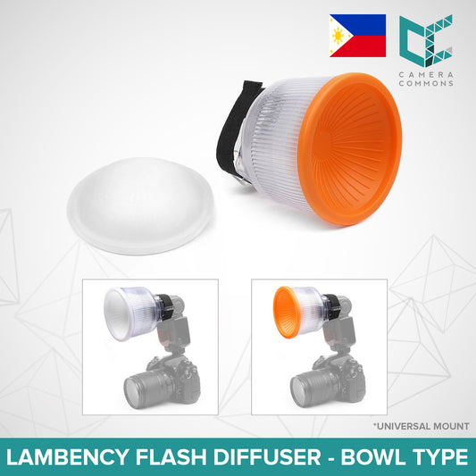 Lambency Flash Diffuser Bowl Type Universal Mount for Camera Flashes