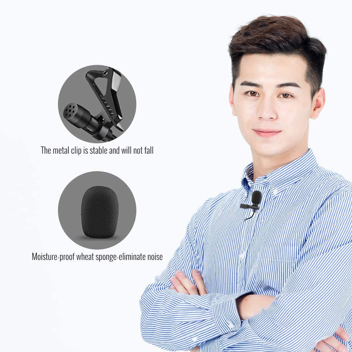 Takstar TCM-400 Lavalier Lapel Microphone Wired Audio Equipment TCM400