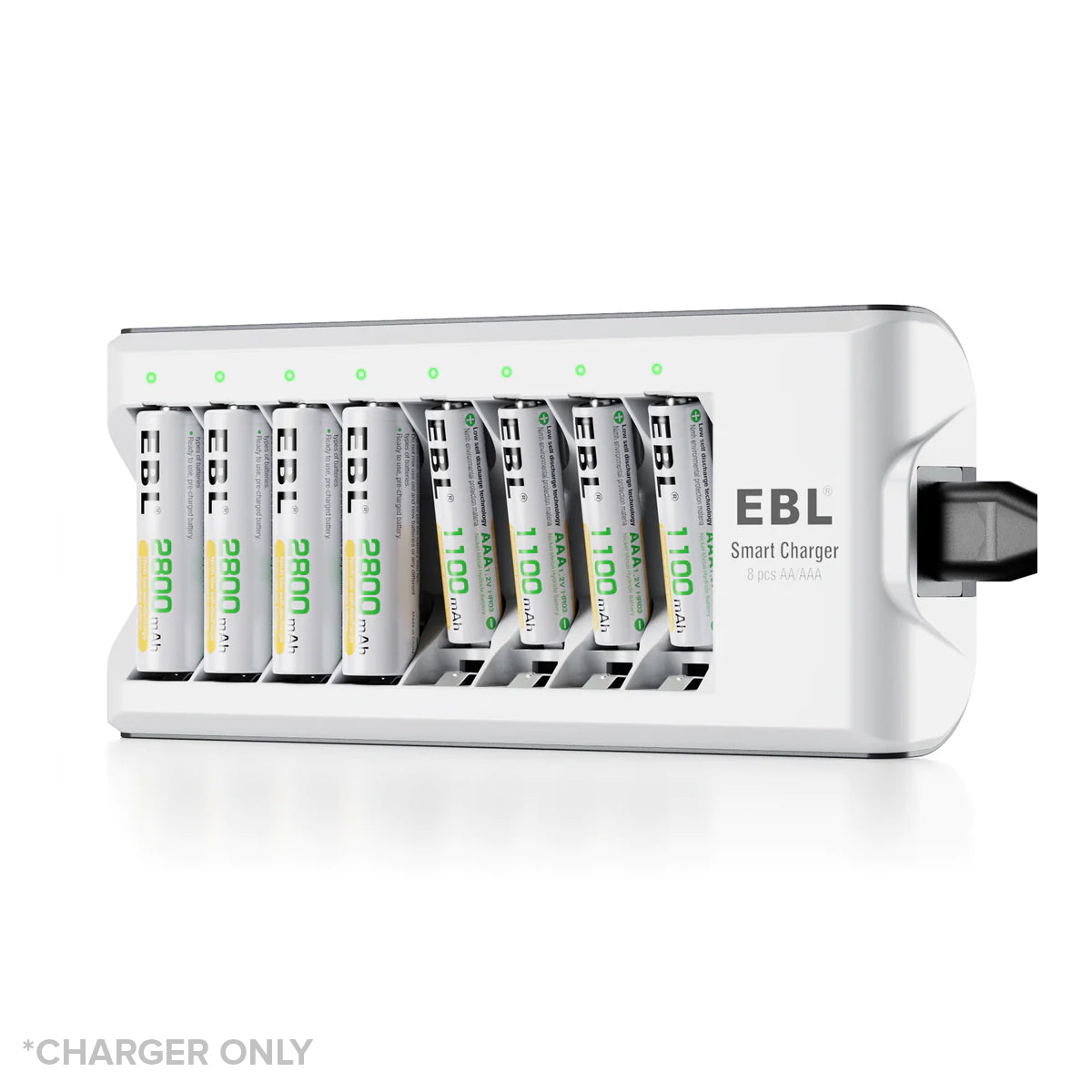 EBL 8 bay Smart Charger LN-6499 for AA AAA NIMH NICD Rechargeable Batteries LN6499
