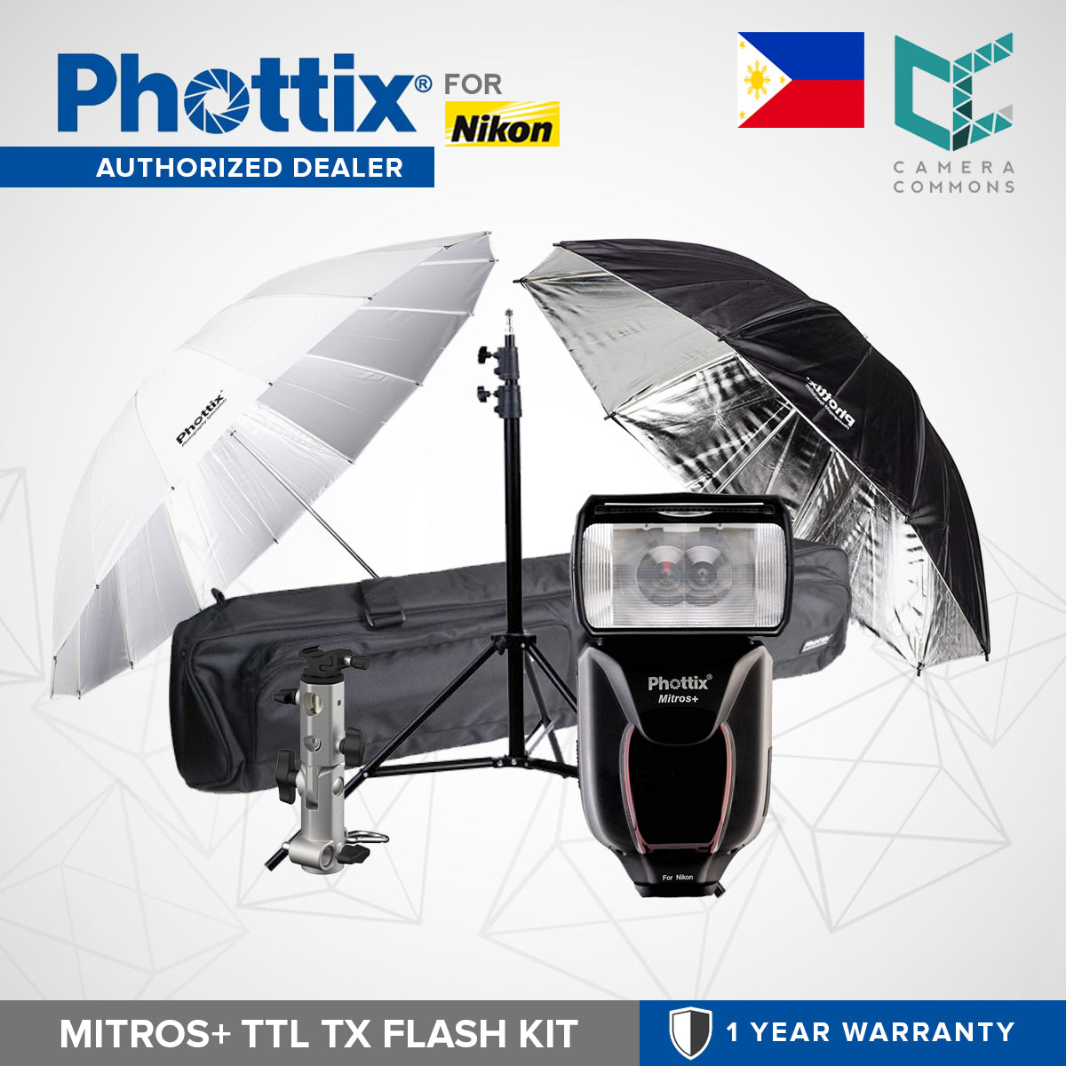Phottix Mitros+ TTL Transceiver Flash Speedlight Kit for Nikon PH80374