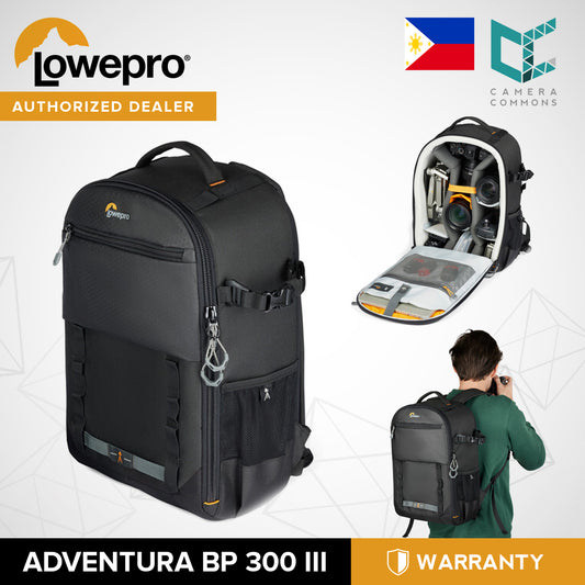 Lowepro Adventura BP 300 III Backpack Black Bag for Full Frame Mirrorless Cameras Accessories