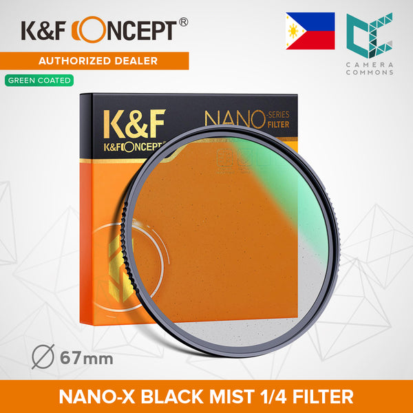 K&F Concept 37mm to 82mm Black Mist 1/4 Filter Dreamy Effect Waterproof and Scratch-Resistant Green Coated Nano-X