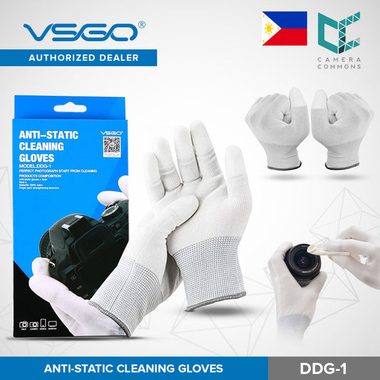 VSGO DDG-1 Professional Anti-Static Cleaning White Gloves Dust-Free for Camera Sensor Cleaning