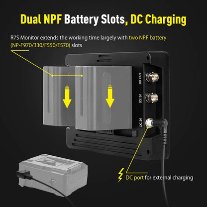 Desview R7SII 7" Video Monitor Touchscreen with 4K HDMI 3G-SDI for DSLR Mirrorless Cameras R7S-II