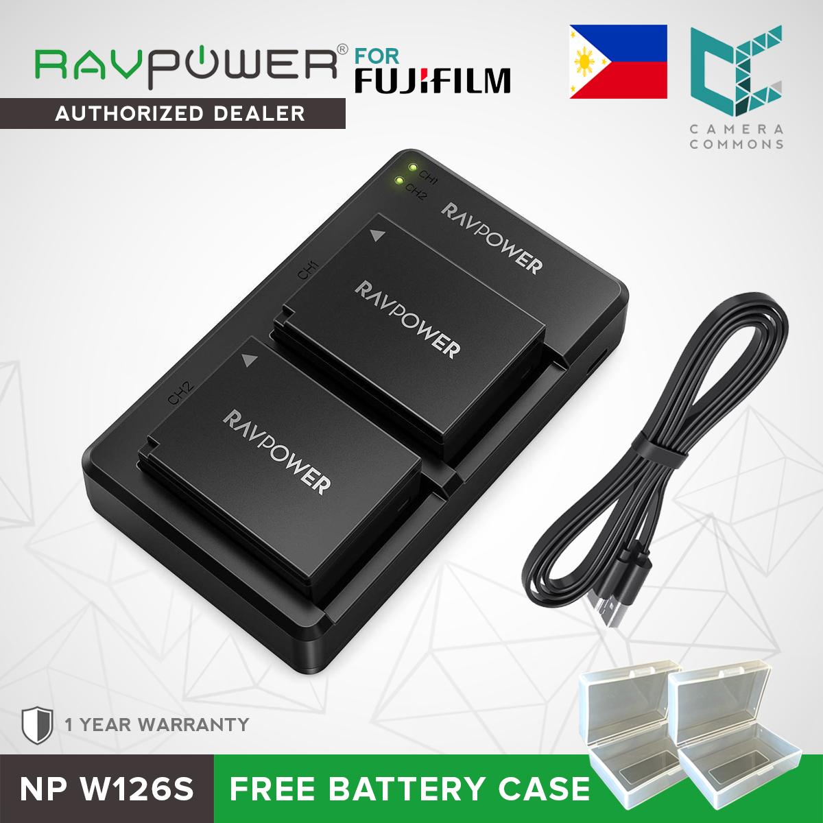 RAVPower NP-W126S Camera Battery Charger with 2pcs Batteries Set for Fujifilm Fuji Cameras NPW126S