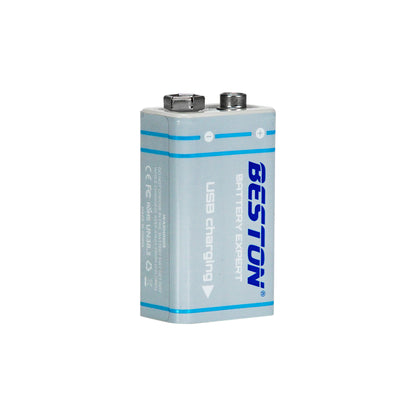 Beston 1pc USB 9V 1000mah Type C Rechargeable Lithium Battery 9VC-10CV with Cable