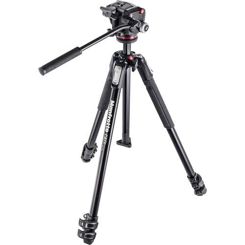Manfrotto MK190X3-2W 190X3 Three Section Tripod with MHXPRO-2W Fluid Head