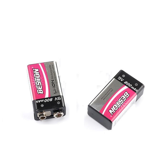 Beston 800mAh 9V Rechargeable Lithium Li-ion Battery 1pc / 2pcs