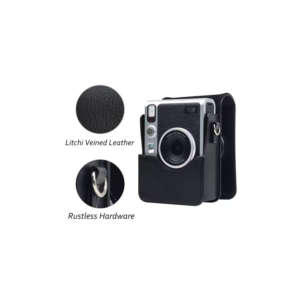 Leather Case Bag Cover Plain Colors for Fujifilm Instax Mini Evo Instant Film Camera