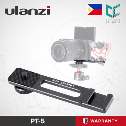 Ulanzi PT-5 Vlog Microphone Mount Adapter Extend Port for Sony A6400 A6500 A6300 with Cold Shoe PT5