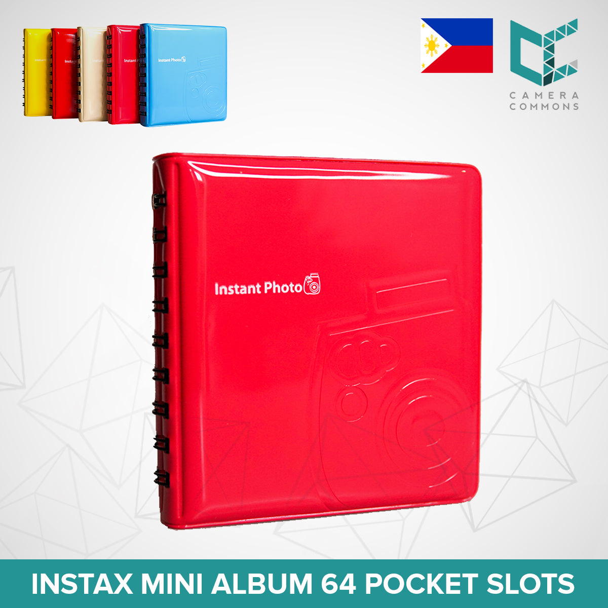 64 Pocket Slots Sheets Ring Bound Bind Photo Album for Fujifilm Instax Mini Films Pockets