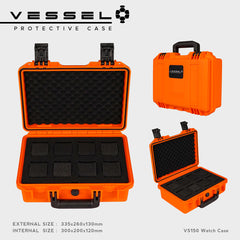 VESSEL Watch Case Organizer Storage Hard Cases with Foam for Watches