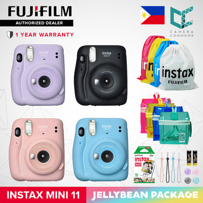 FUJIFILM Instax Mini 11 Instant Camera Jelly Bean Package | OFFICIAL Fujifilm PH | 1 Year Local Warranty | with AA Batteries