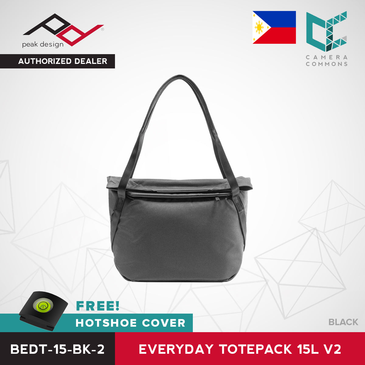 Peak Design Everyday Tote Bag v2 15L Black Bone Version 2