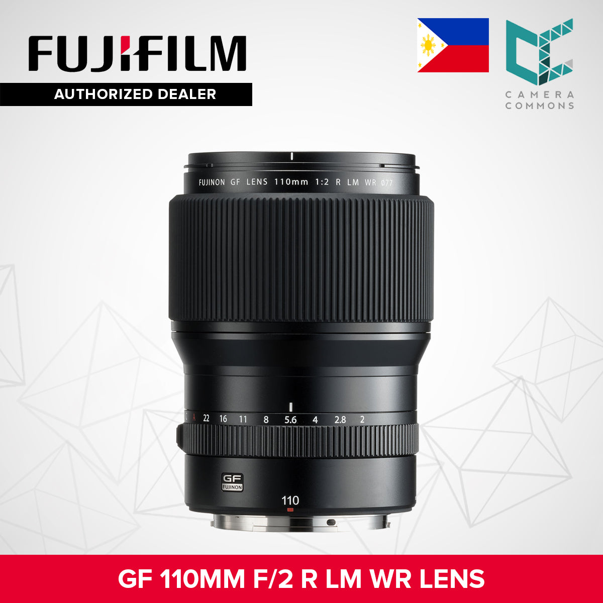 FUJIFILM GF 110mm f/2 R LM WR Lens GF110mm Mirrorless Lens
