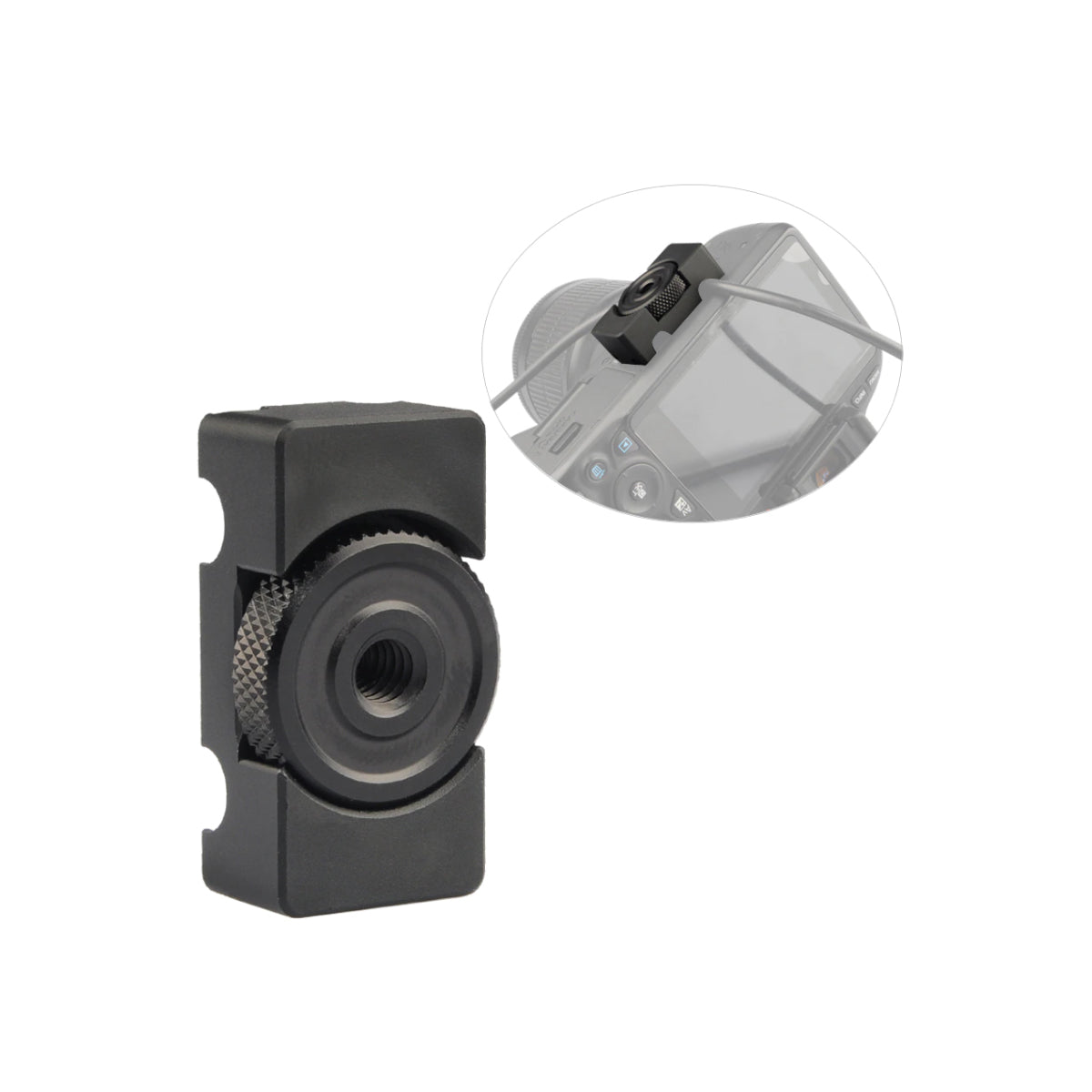 STUDIOMATE Cable Tether Blocker with 1/4" Screw Mount for Camera Cable Wires Tripod Studio Equipment