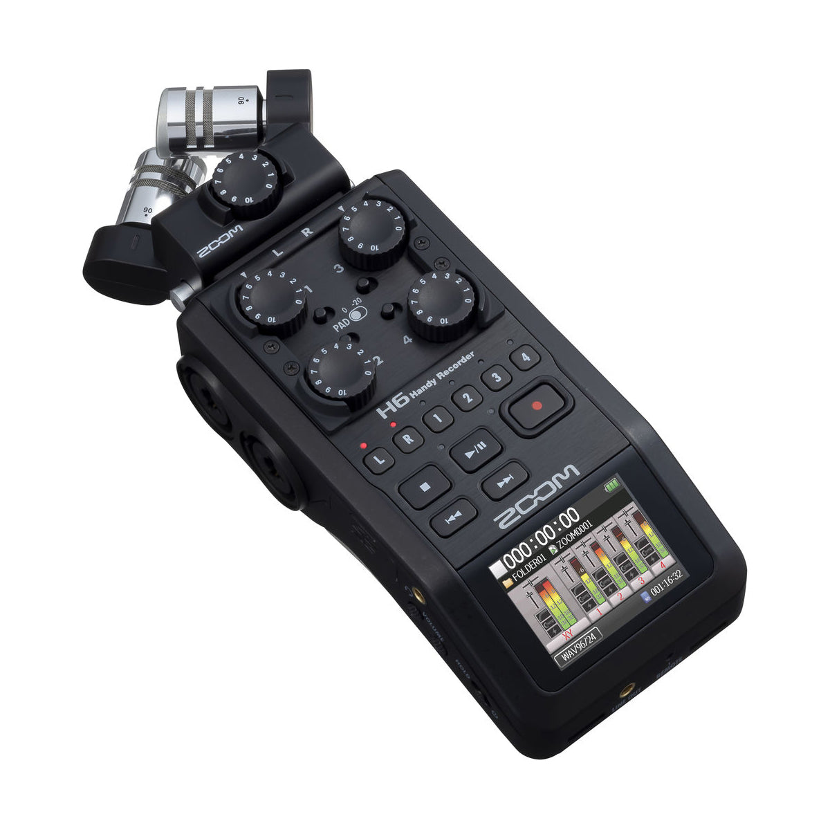 Zoom H6 Black 6-Input 6-Track Portable Handy Recorder