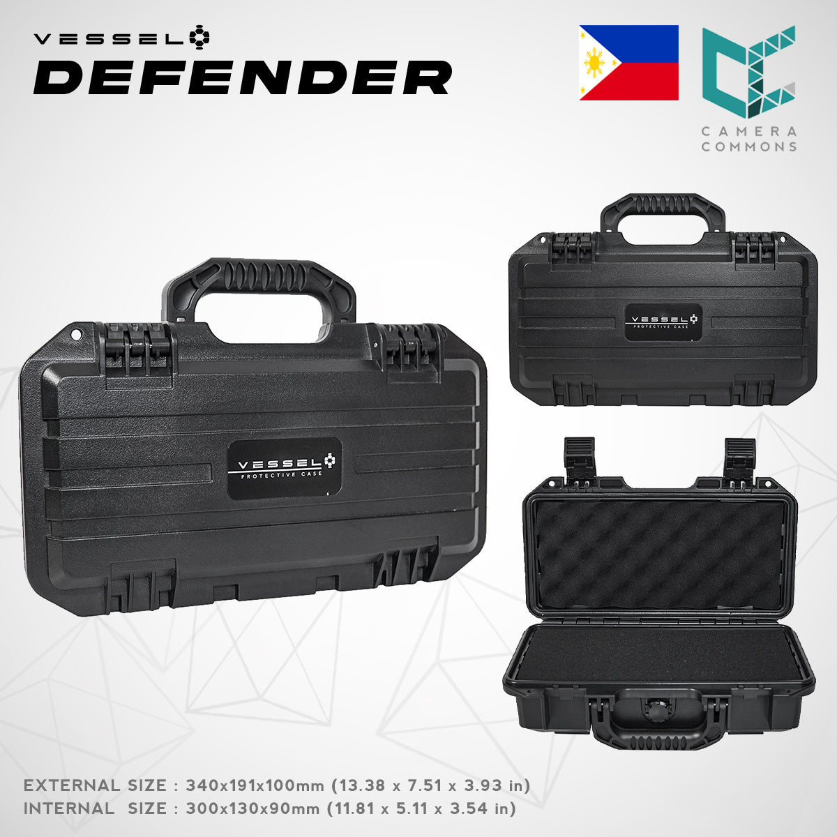 VESSEL DEFENDER VS3013 Portable Hard Case for Photography Equipment Tactical Instruments Tool Box and other devices