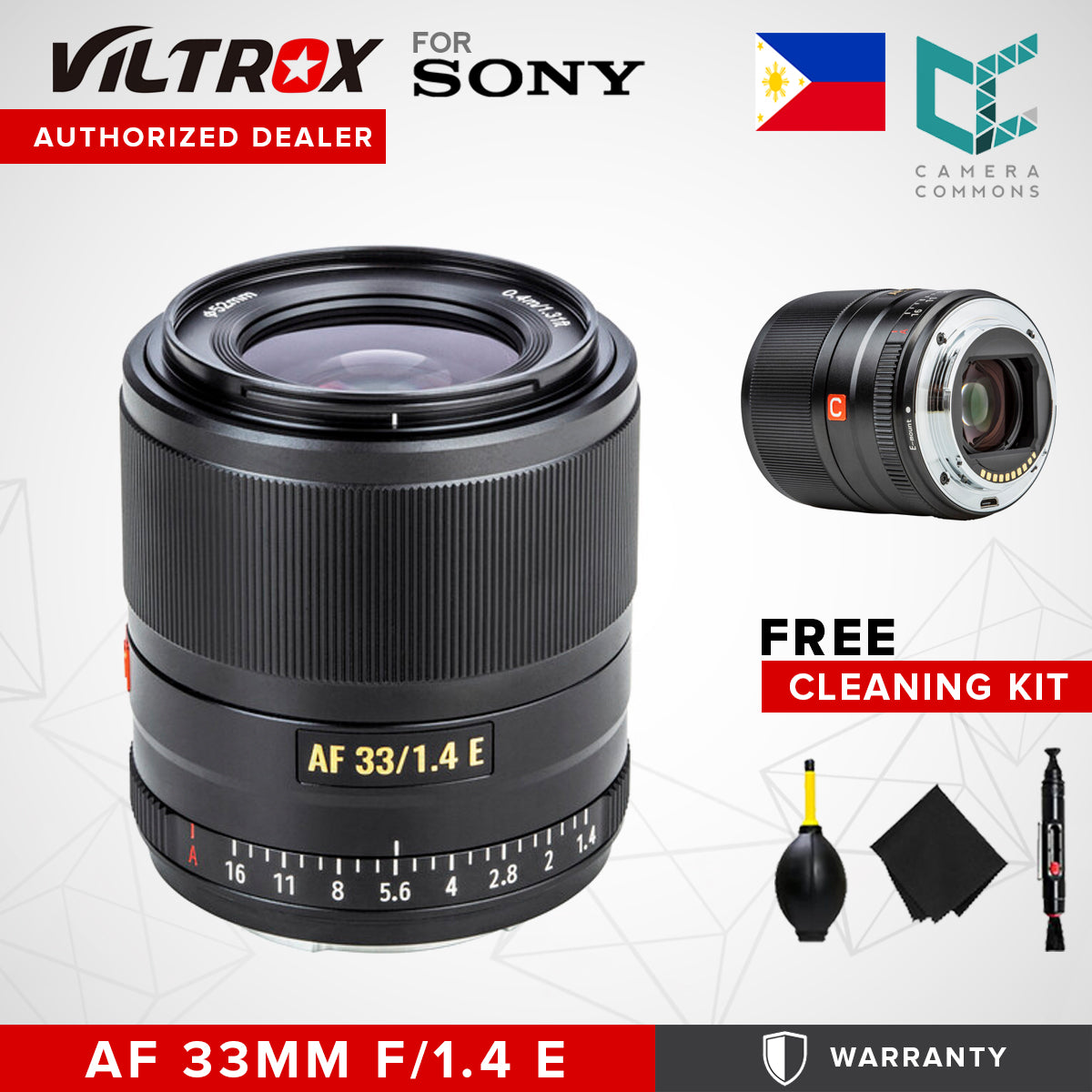 Viltrox AF 33mm f/1.4 E Lens for Sony E E-Mount Camera Prime