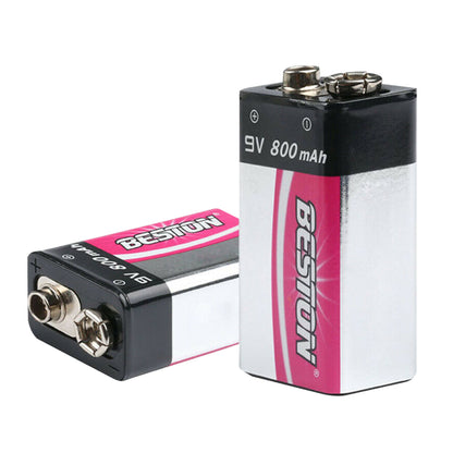 Beston 800mAh 9V Rechargeable Lithium Li-ion Battery 1pc / 2pcs