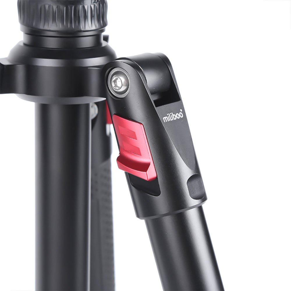 Miliboo MUFA-BK Aluminum Travel Tripod Kit with Fluid Head Flip Lock