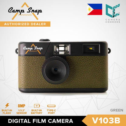 Camp Snap V103B / V105 Digital Film Camera 8MP Point and Shoot Vintage Photo Retro Screen Free with Flash Type C