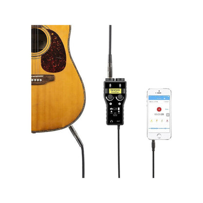 Saramonic SMARTRIG+ 2-Channel XLR Microphone Audio Mixer Preamp Guitar Interface Mic