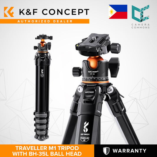 K&F Concept M1 + BH-35L Tripod with Ball Head Compact Travel Aluminium Alloy KF09.105