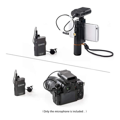 BOYA BY-WM4 Mark II Wireless Microphone System(Transmitter + Receiver) with Hard Case Compatible with DSLR Camera Camcorder Smartphone PC Tablet Sound Audio Recording Interview