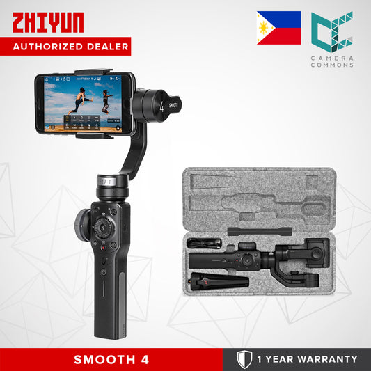 Zhiyun Smooth 4 3-Axis Handheld Gimbal Stabilizer Tripod for Smartphone YouTube Video Vlog Black